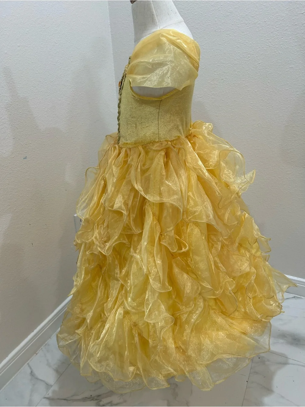 Dream Play Imagine Disney Belle Princess Inspired Ball Gown Kids Costume Dress